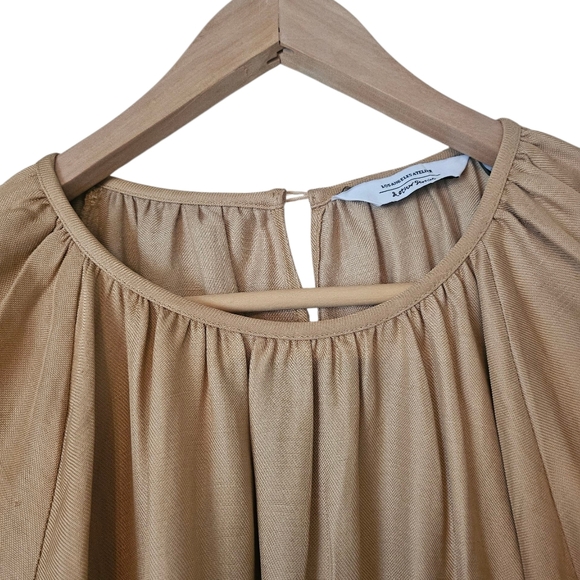 & Other Stories Voluminous Oversized Balloon Sleeve Midi Dress, Beige Size XS - Picture 5 of 14